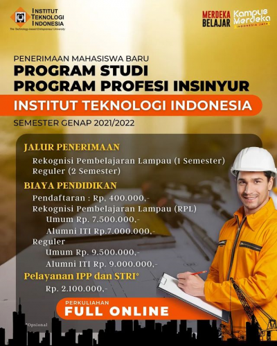 Penerimaan Mahasiswa Baru Program Profesi Insinyur - Institut Teknologi ...