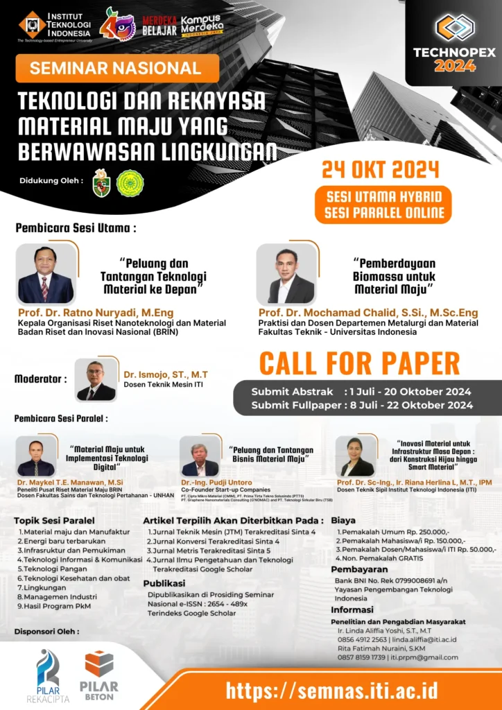 Flyer Seminar Nasional Technopex 2024